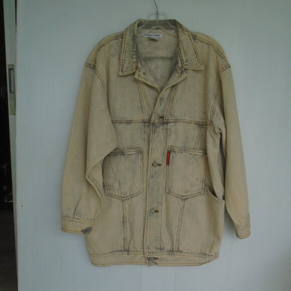 vintage Jordache Studio Acid Wash Jeans Jacket Mens Size M Grey - Picture 3 of 7